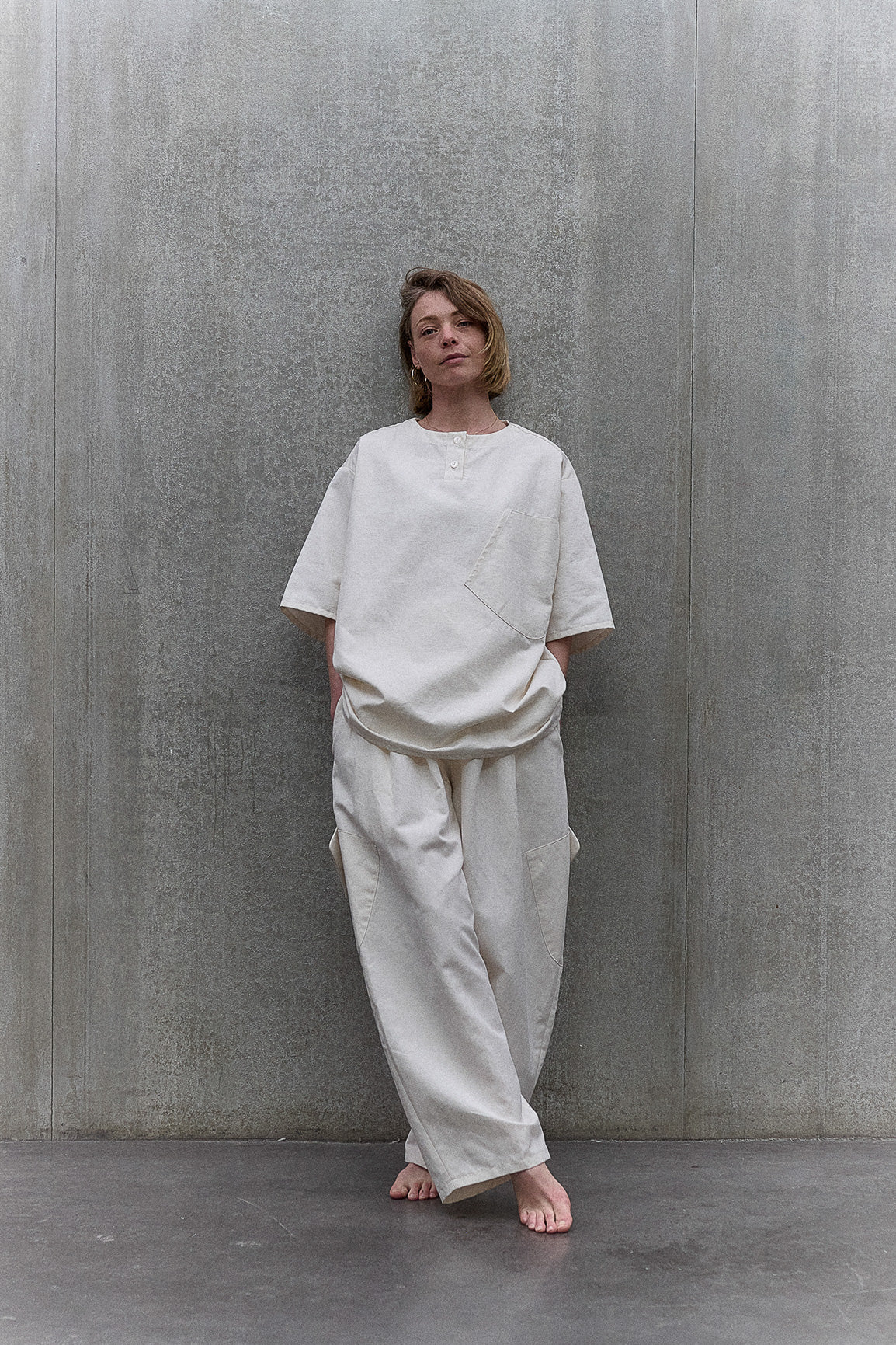 Cream cargo pants