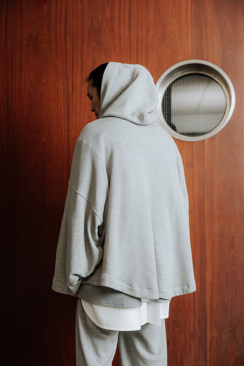 Hoodie Mino gris en coton