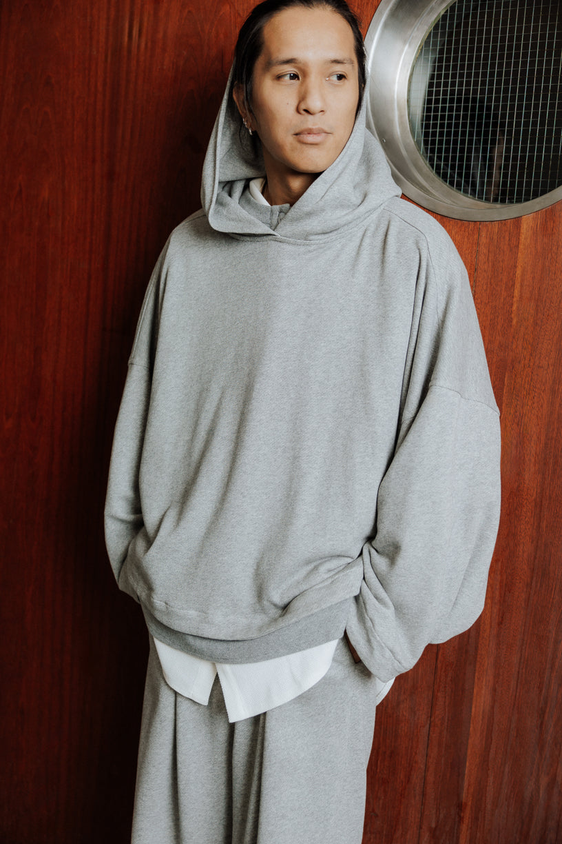 Hoodie Mino gris en coton