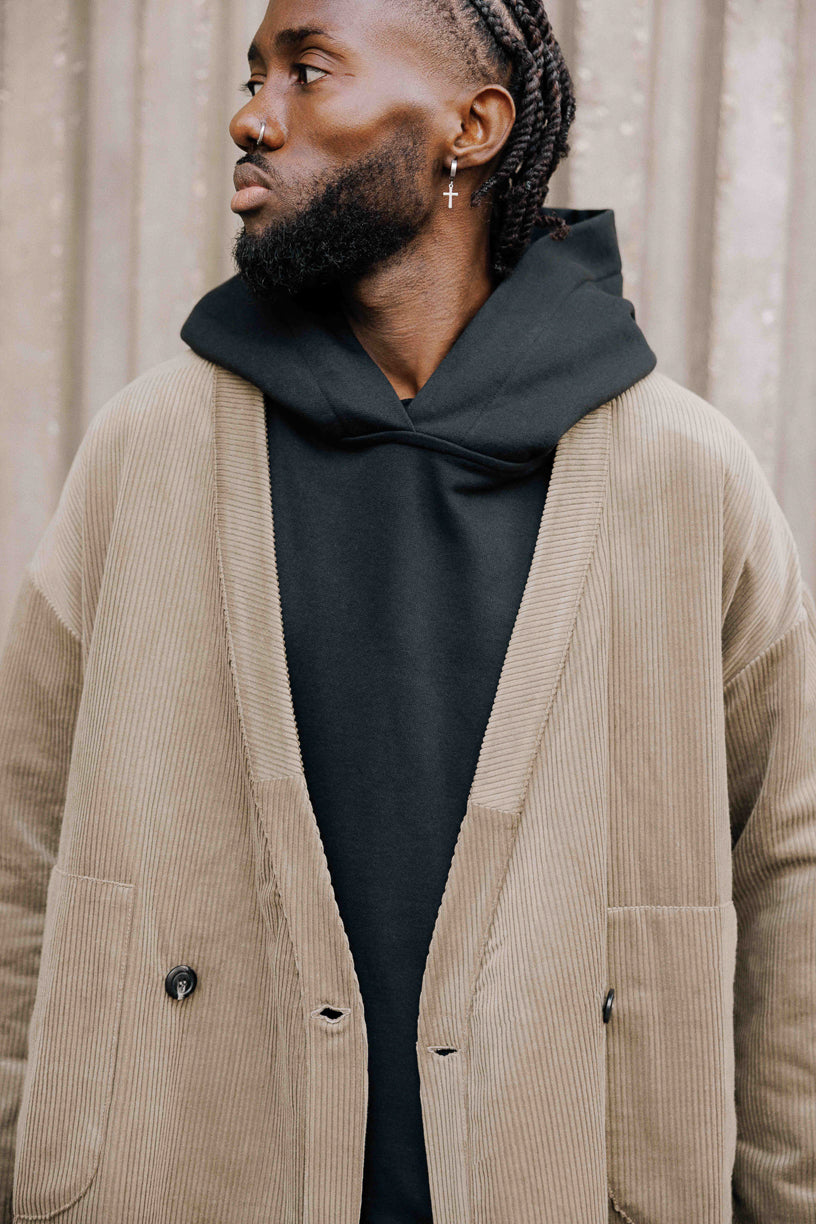 Veste Samue beige olive en velours