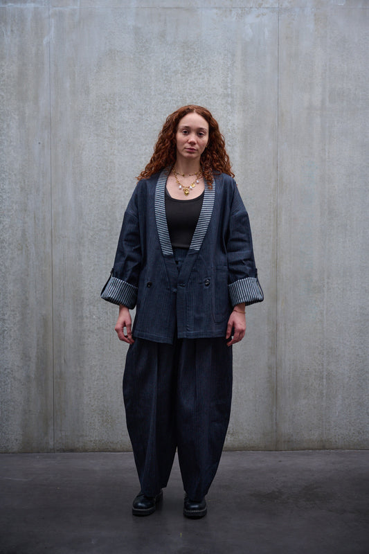 Veste SAMUE en denim rayé