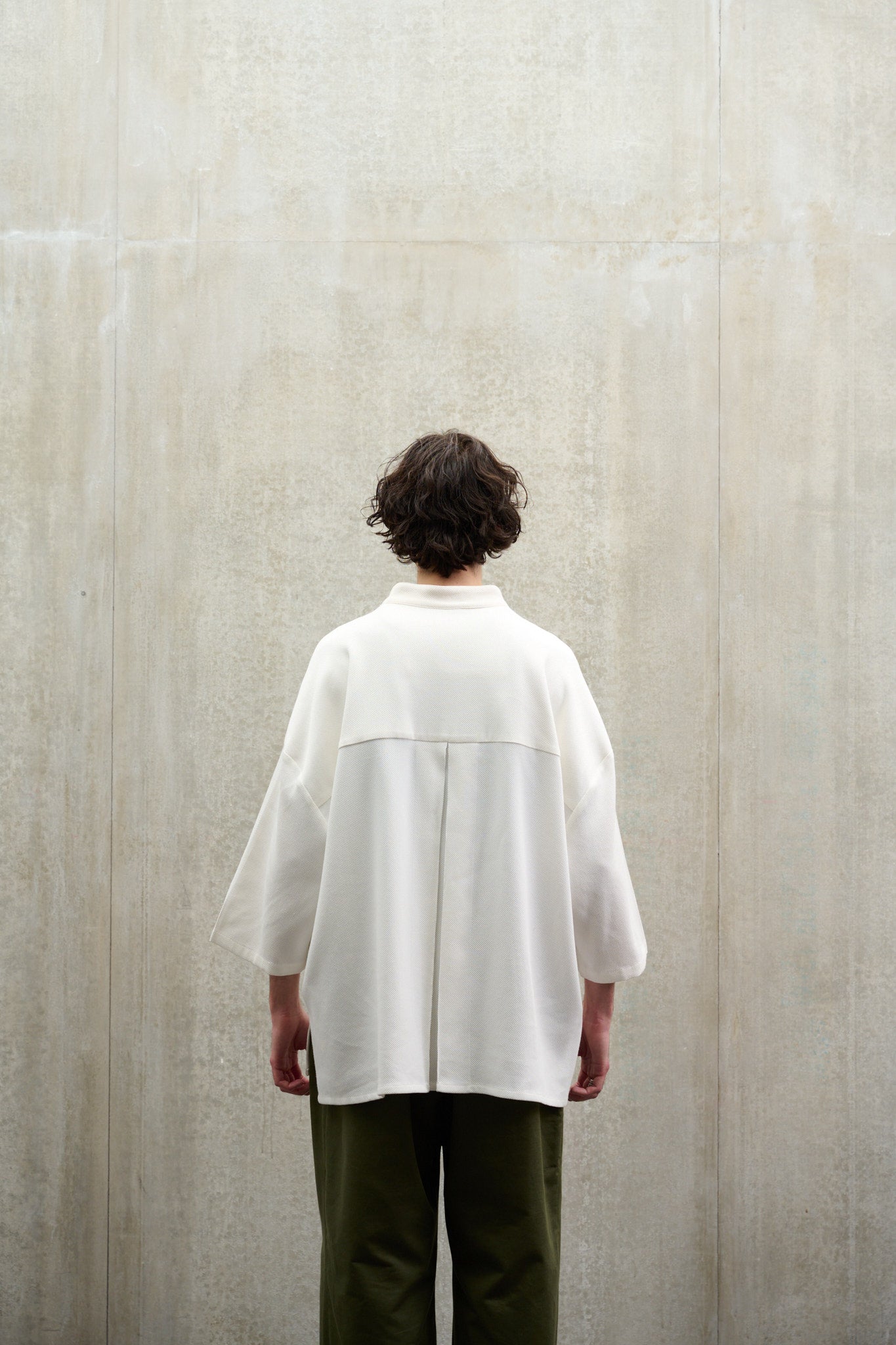 Chemise KITA blanche en nid d'abeille