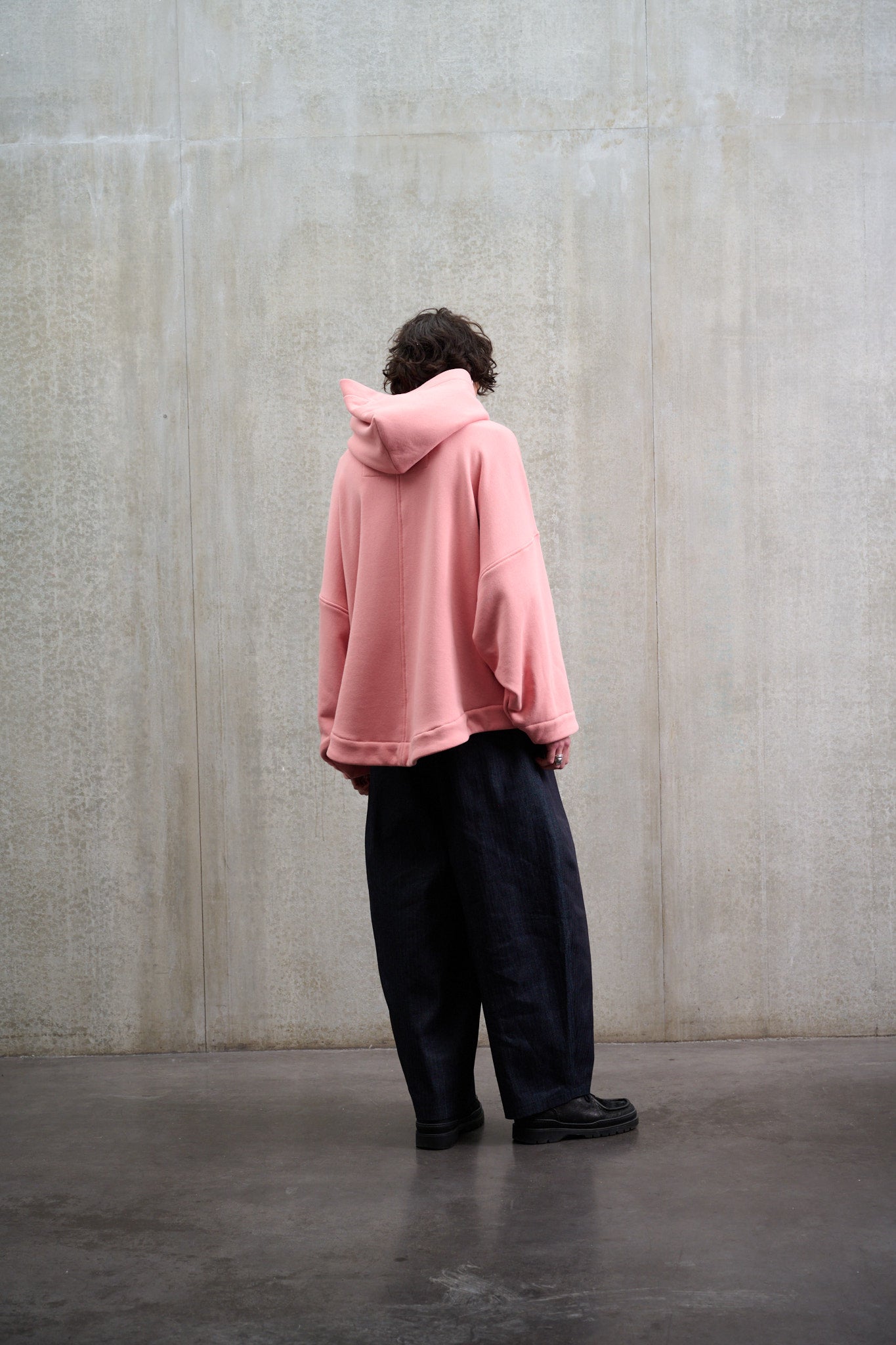 Pantalon circulaire en denim rayé