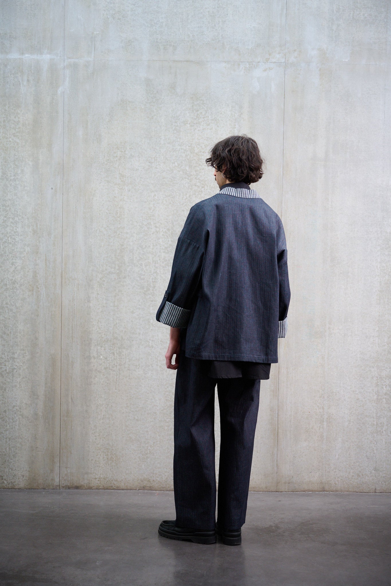 Veste SAMUE en denim rayé