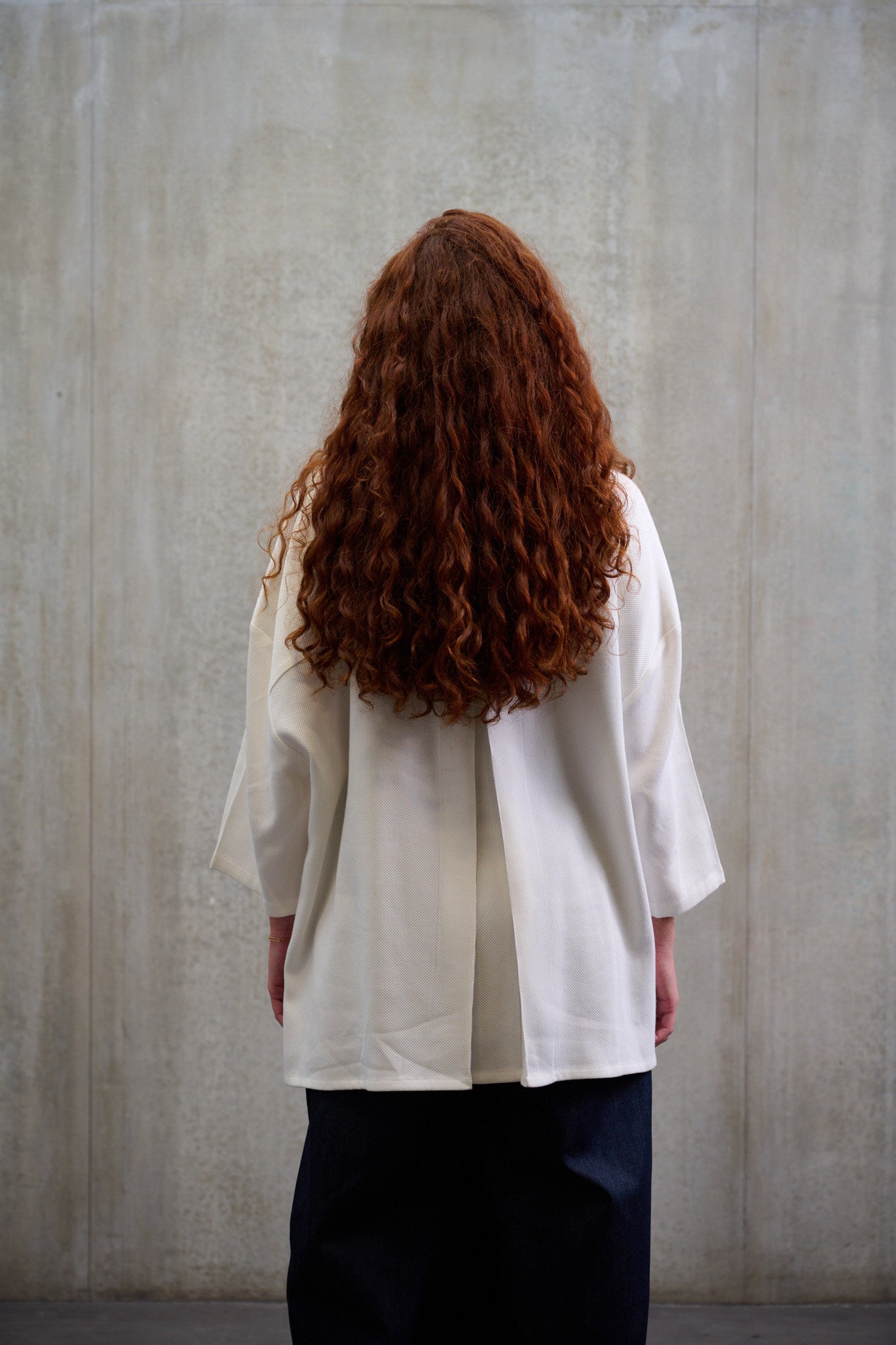 Chemise KITA blanche en nid d'abeille