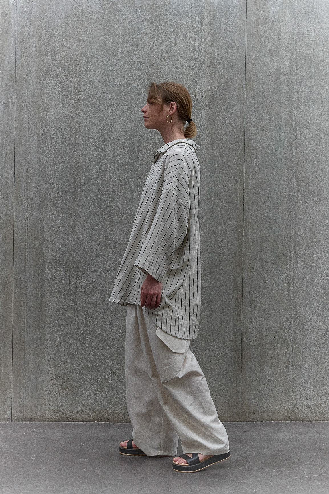 Pantalon cargo crème