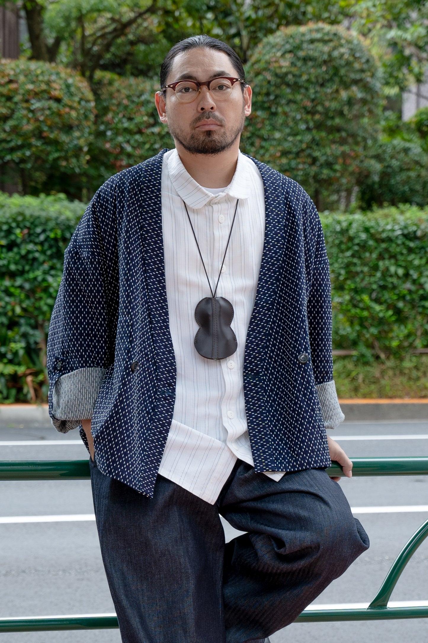 Hyotan tour de cou acajou