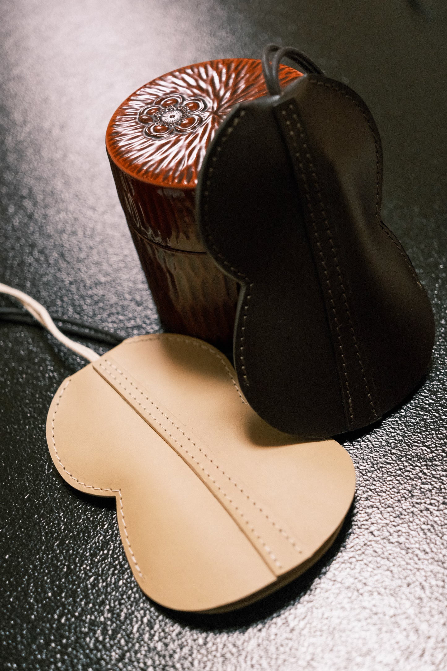 Hyotan tour de cou beige