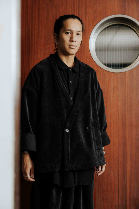Veste Samue noir en velours