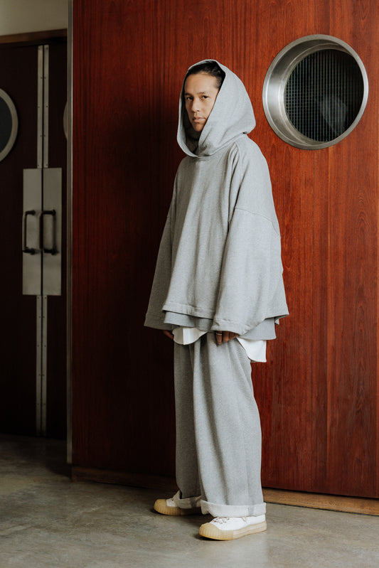 Hoodie Mino gris en coton
