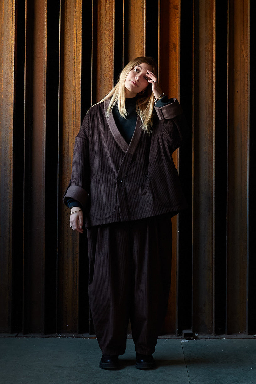 Veste Samue marron foncé en velours