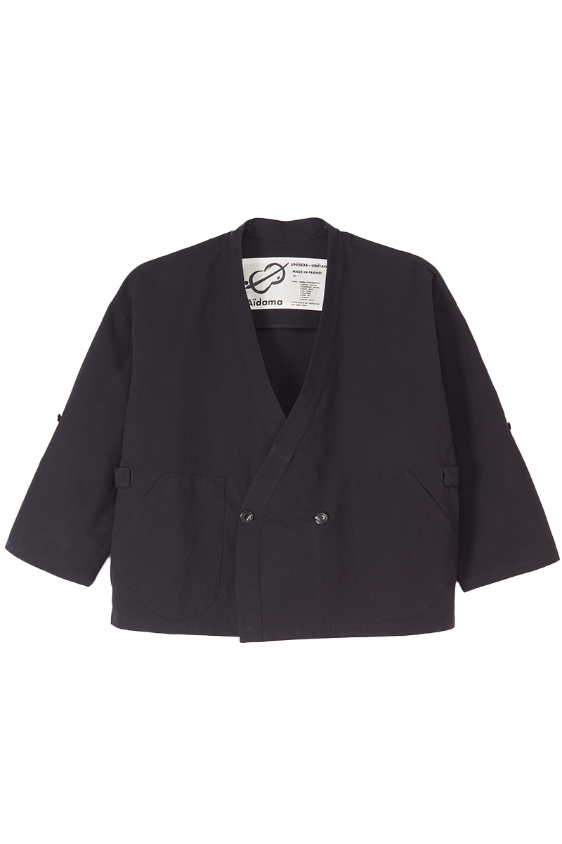 Veste Samue noire en washi