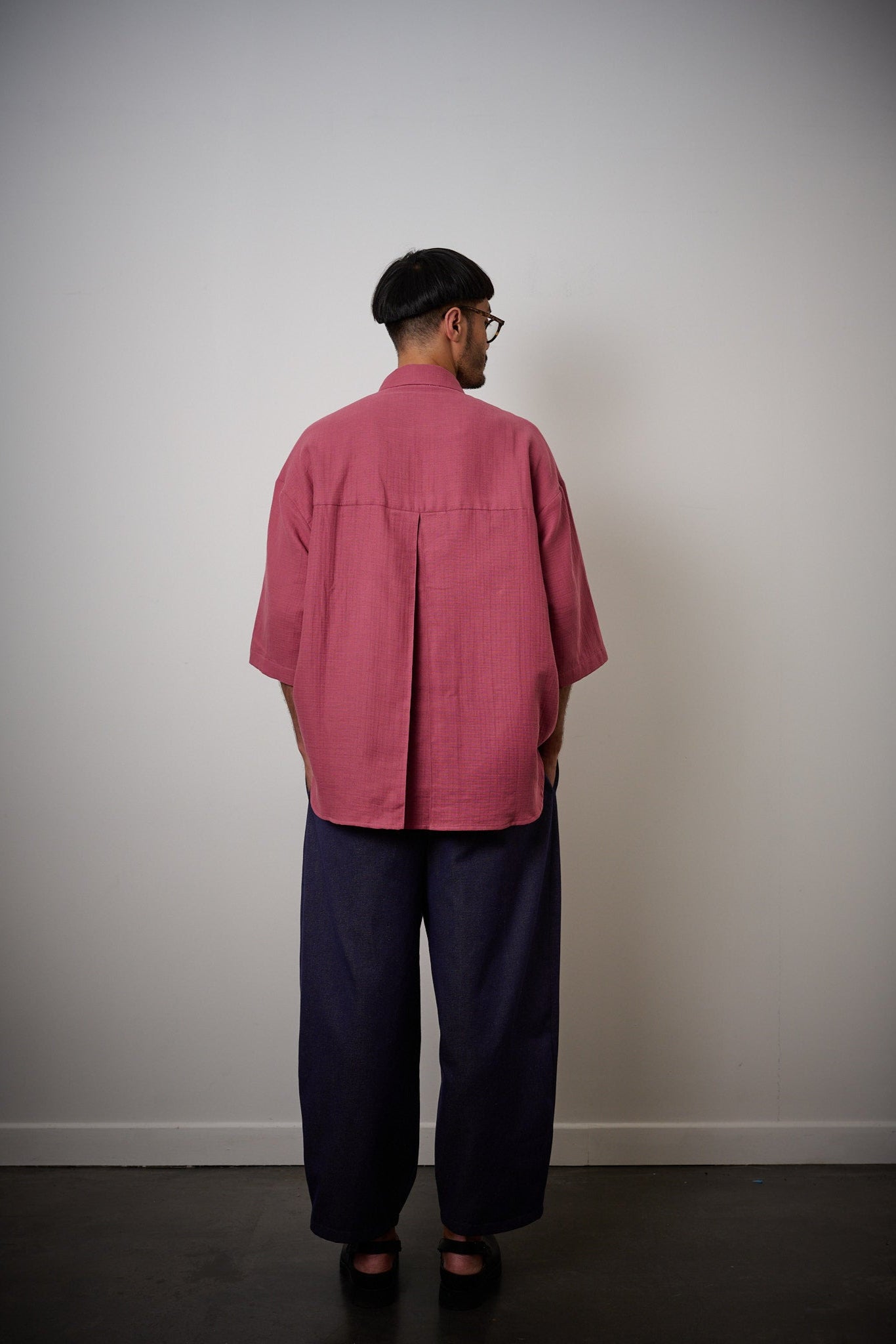 Chemise MARUI - gaze de coton framboise
